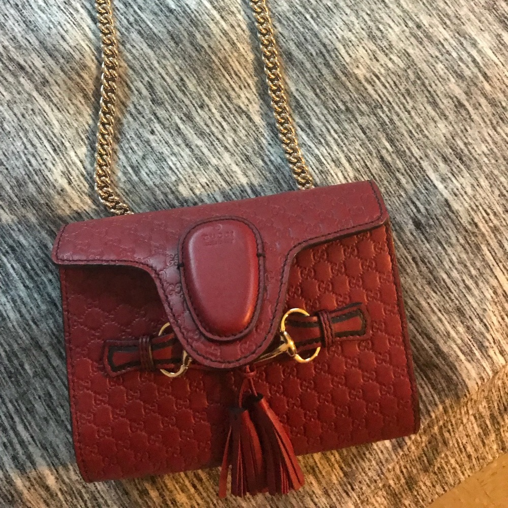 Mini Gucci Emily  Guccissima chain bag